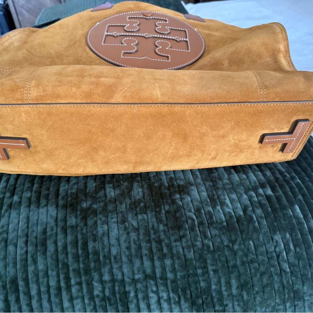 Tory Burch Ella suede and leather tote/dark tiramisu 🍮 - Picture 5 of 7